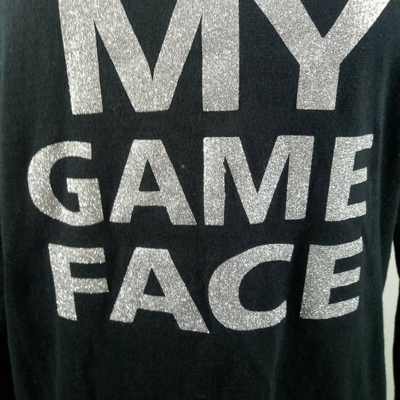 Game Face Long Sleeve Tee Medium Black & Silver - Picture 7 of 14